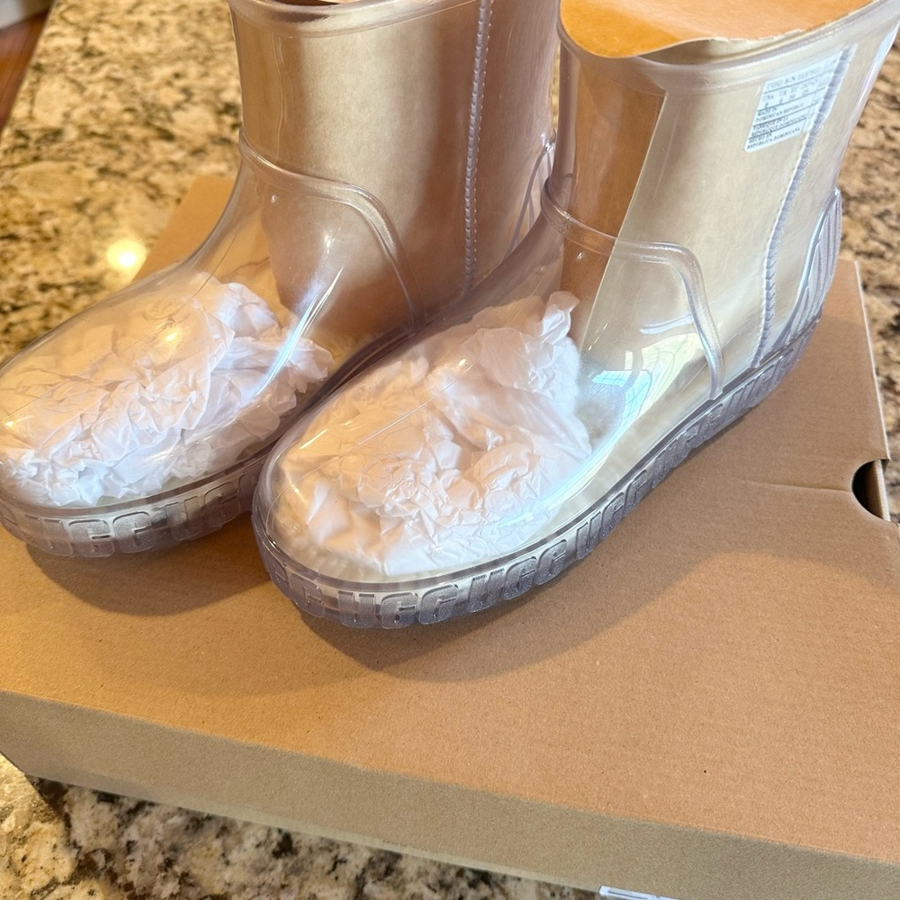 Clear Ankle Rain Boots